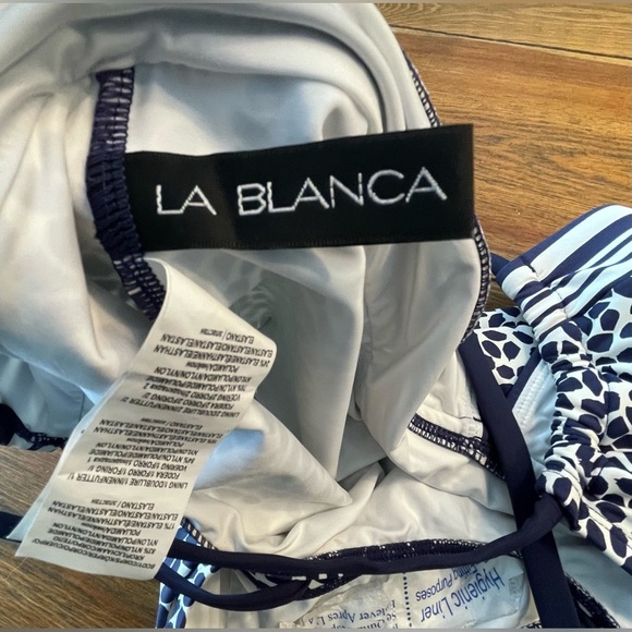 La Blanca | High Neck Keyhole | Blue One Piece Swimsuit | 16W - Picture 5 of 5